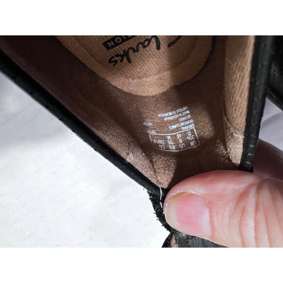 Clarks Medora Nina Black Leather Womens Ankle Strap Shoes US 6M - Picture 11 of 11